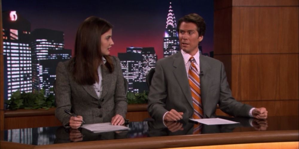 Sandy Rivers presenting the news with Robin in HIMYM