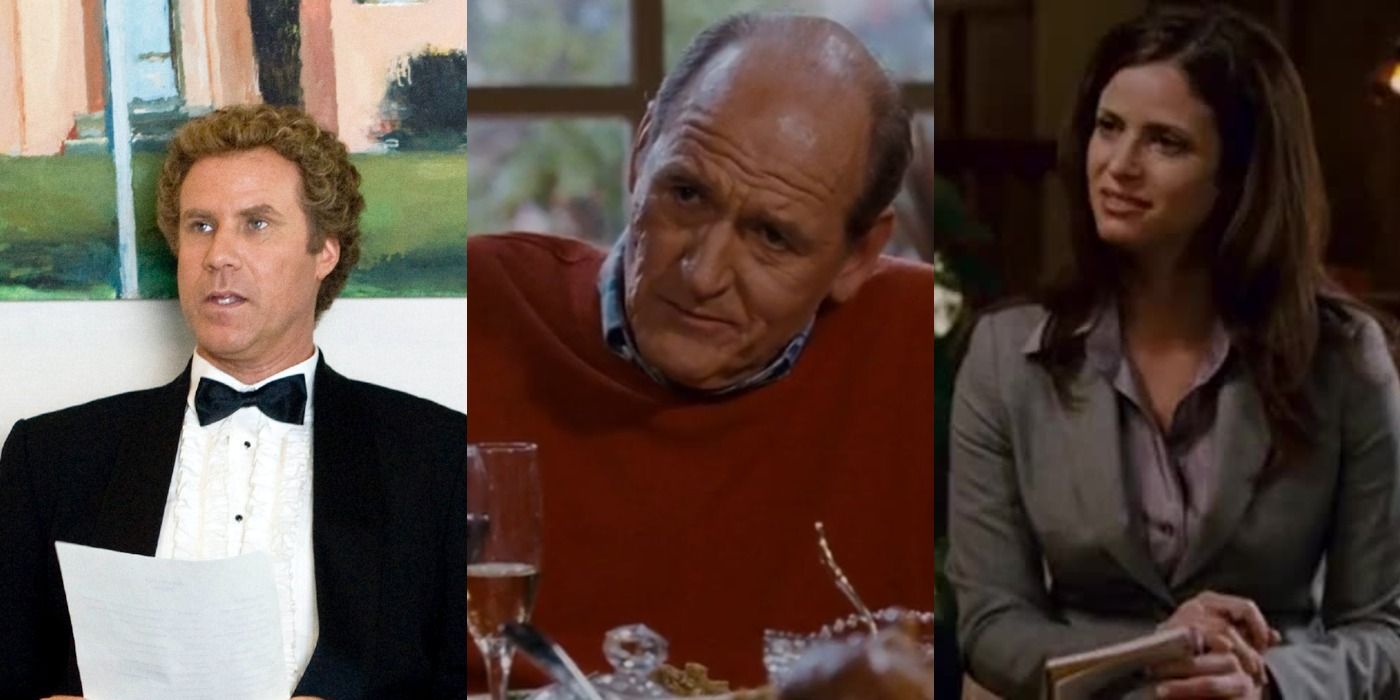Split image of Denise, Robert, and Brennan in Step Brothers.