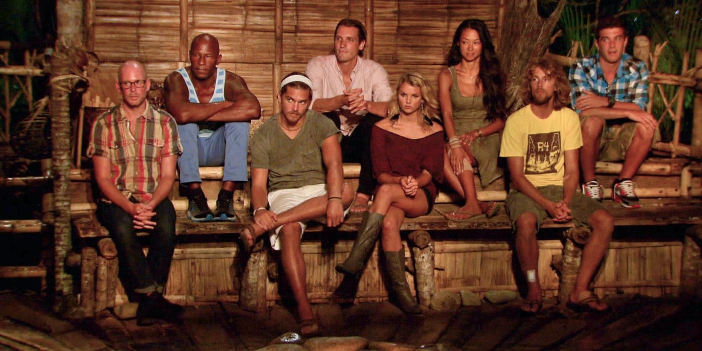 The jury members of Survivor: Caramoan face the finalists