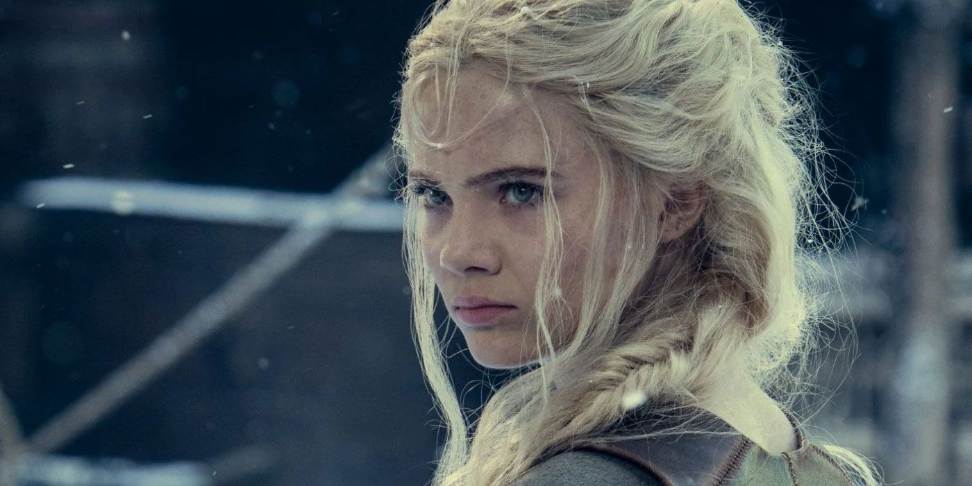 Closeup of Ciri from Netflix's The Witcher series