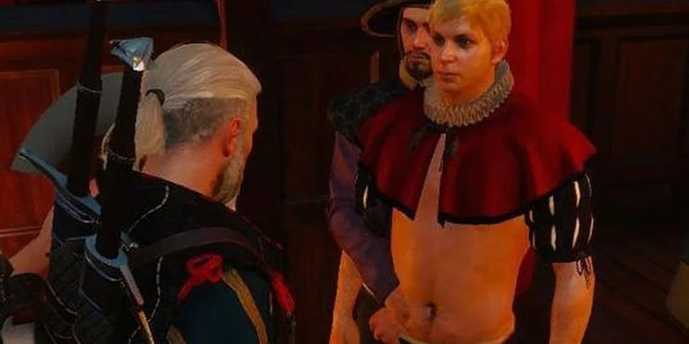 Two men merge as one in Witcher 3