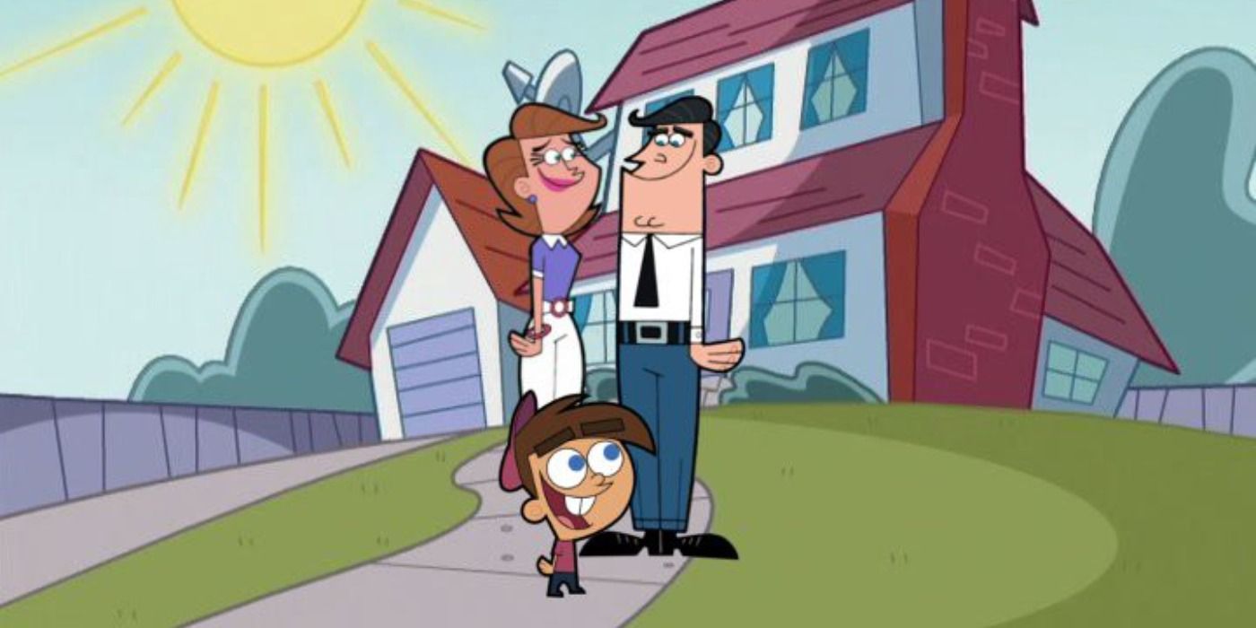 Timmy and his parents in The Fairly OddParents