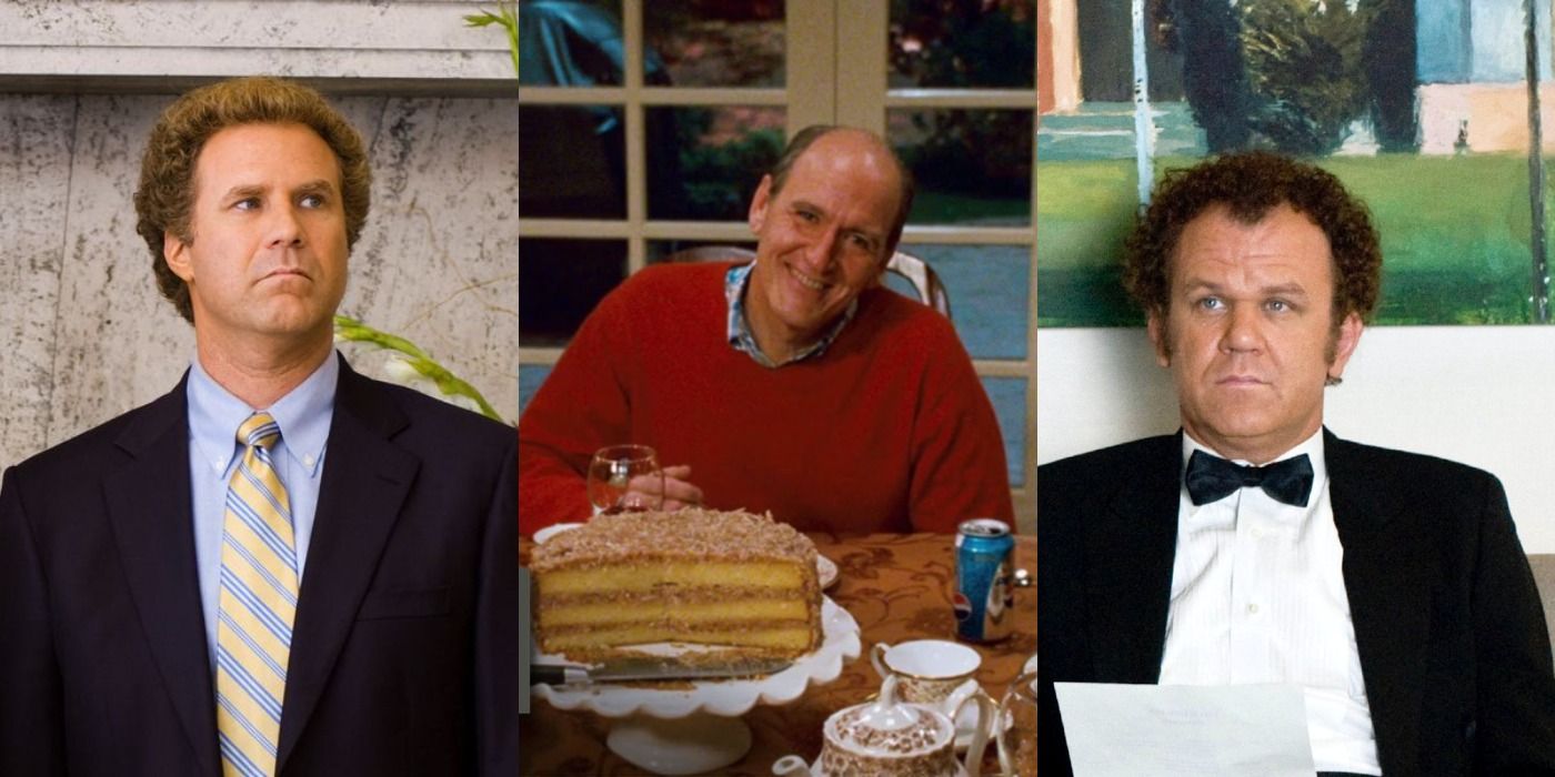 Split image of the characters of Step Brothers featuring Richard Jenkins and Will Ferrell.