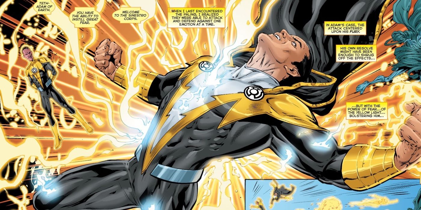 Yellow Lantern Black Adam transforms