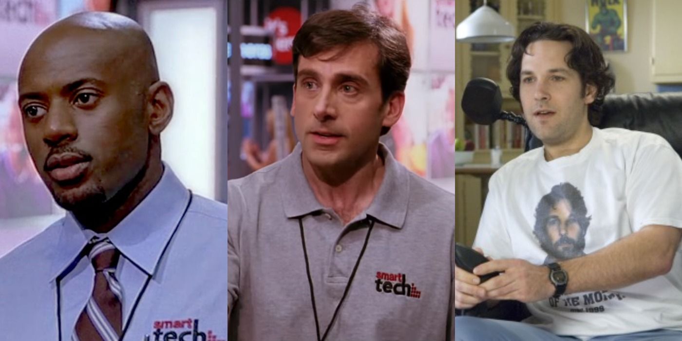 Paul Rudd, Steve Carell, and Romany Malco in The 40 Year Old Virgin.