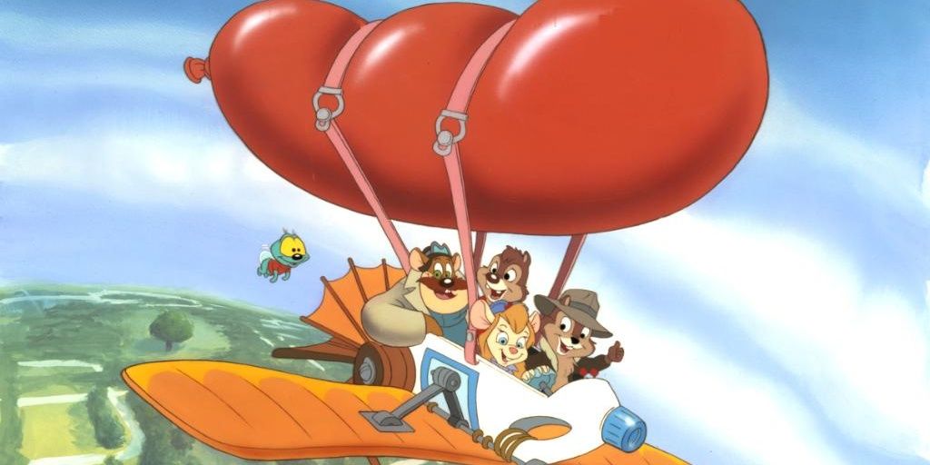The Rescue Rangers go for a flight in the Ranger Plane.