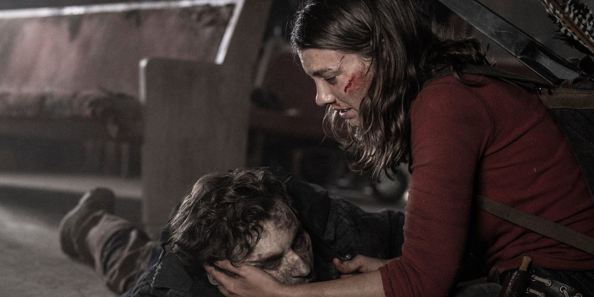 Alden and Lauren Cohan as Maggie in Walking Dead