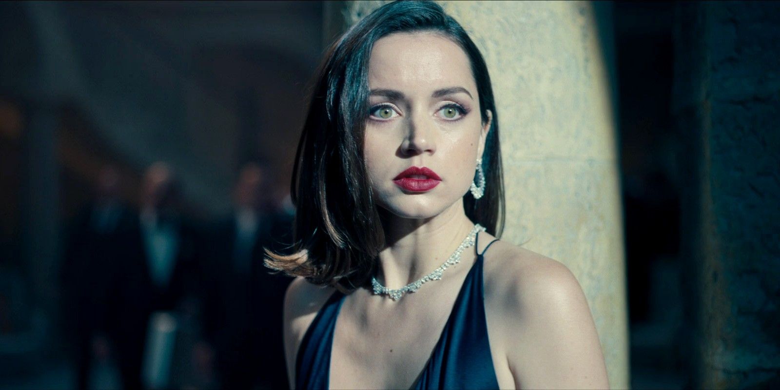 Ana de Armas as Paloma at Blofeld's birthday party in No Time to Die