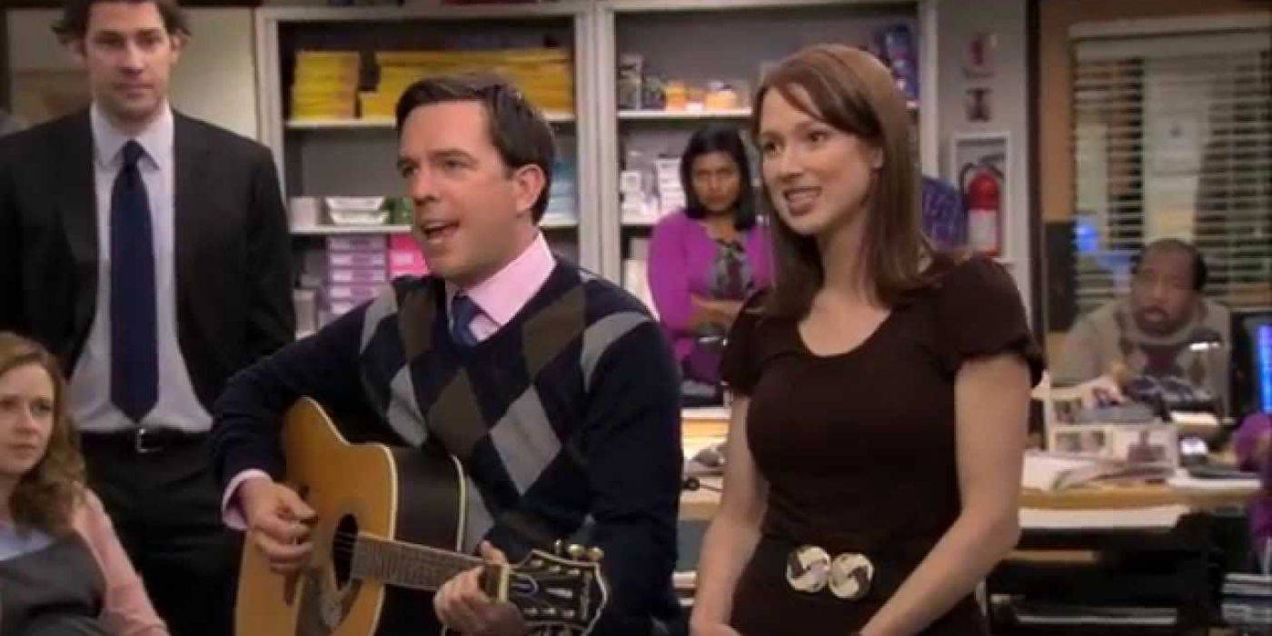 Andy e Erin cantam uma música sobre Saber no The Office