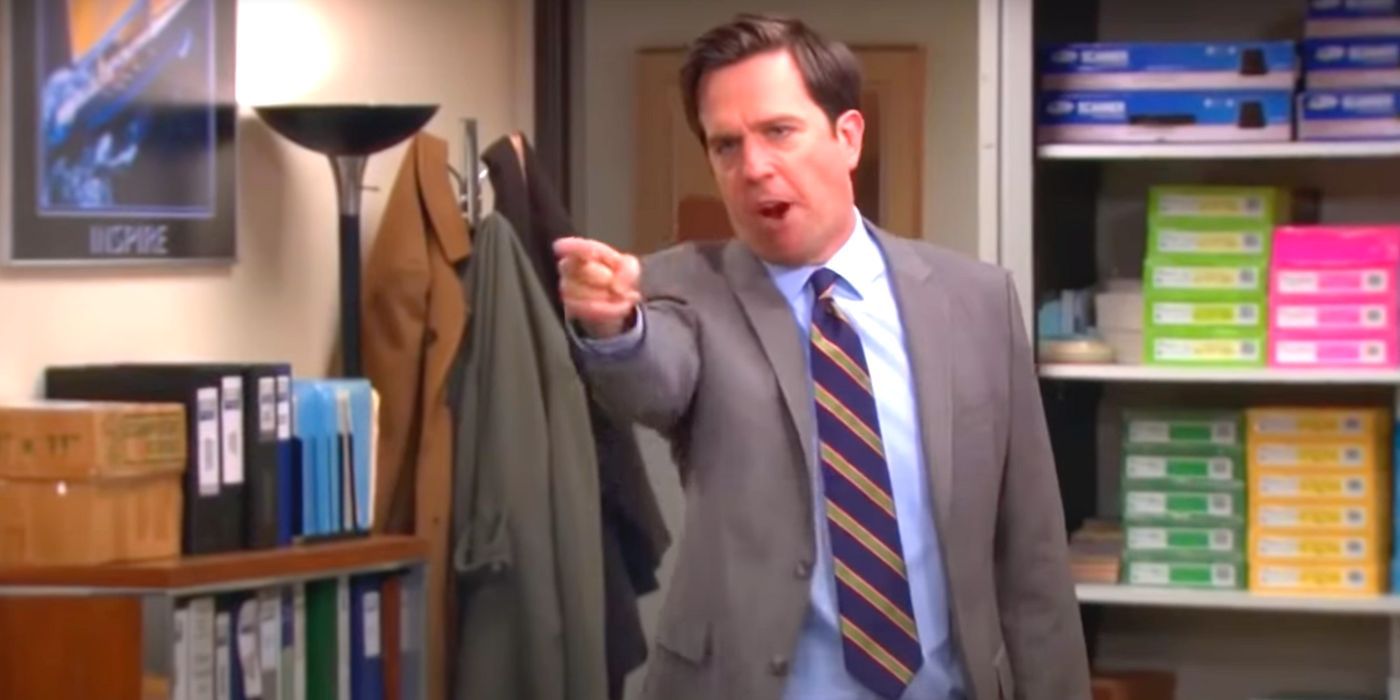 Andy yelling at Erin in The Office