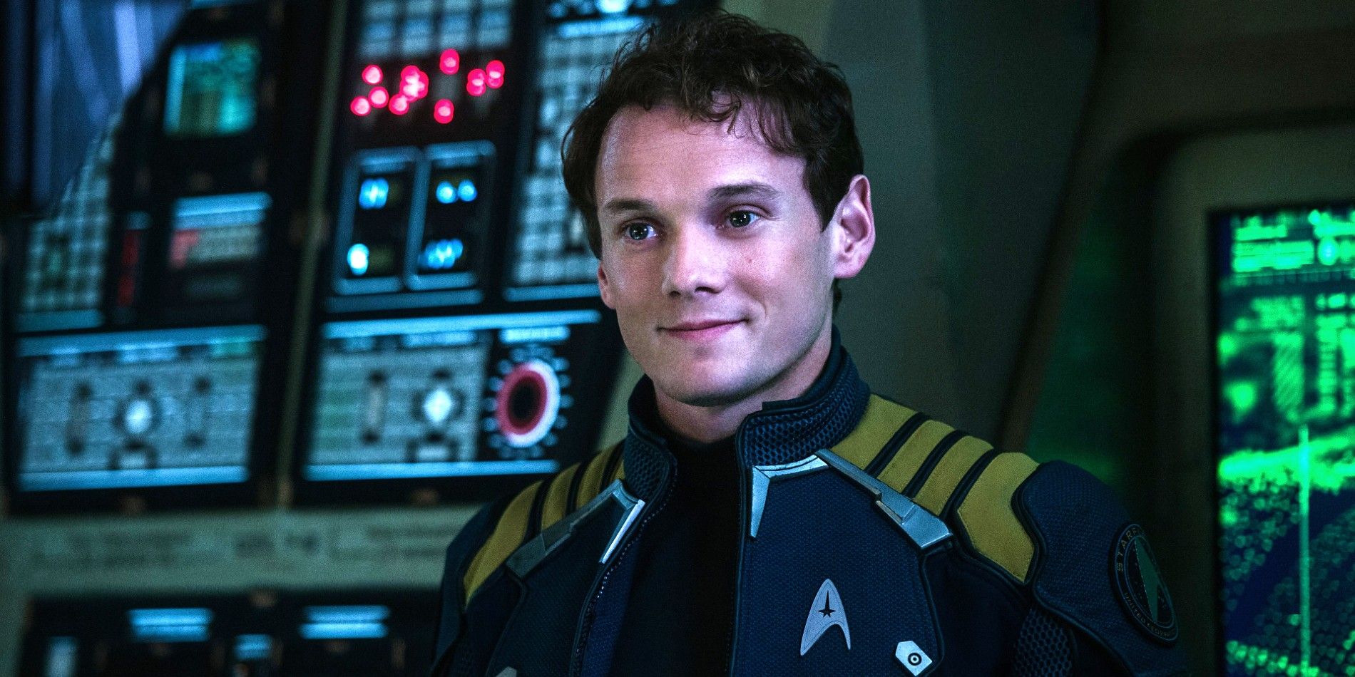 Anton Yelchin as Chekov in Star Trek Beyond