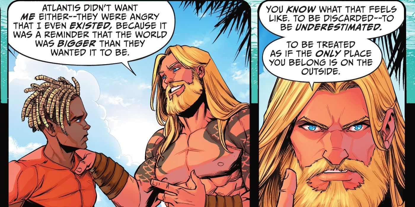 Aquaman tells Jackson Hyde he knows what it&rsquo;s like to feel discarded