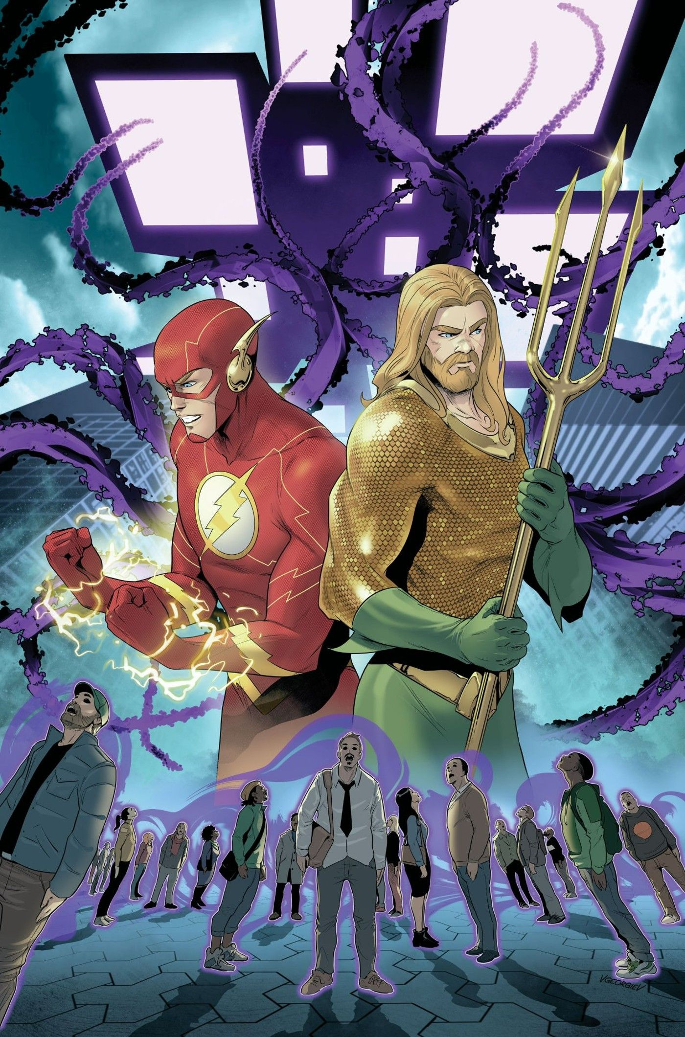 Aquaman and The Flash Voidsong Team-Up Cover