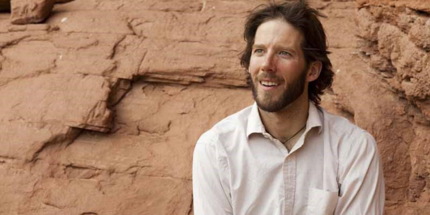 Aron Ralston looking into the distance