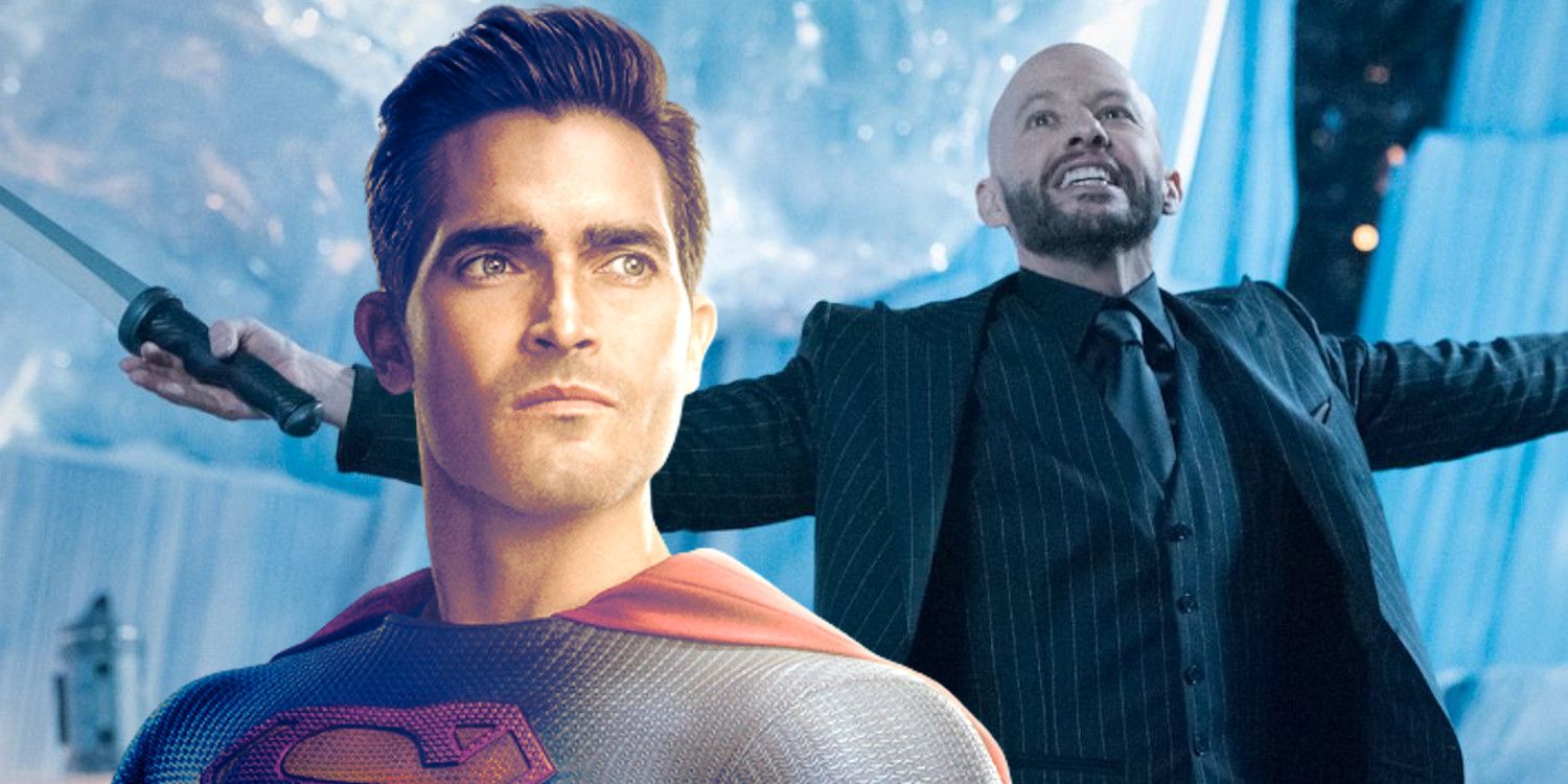 Arrowverse Superman and Lex Luthor in Fortress of Solitude