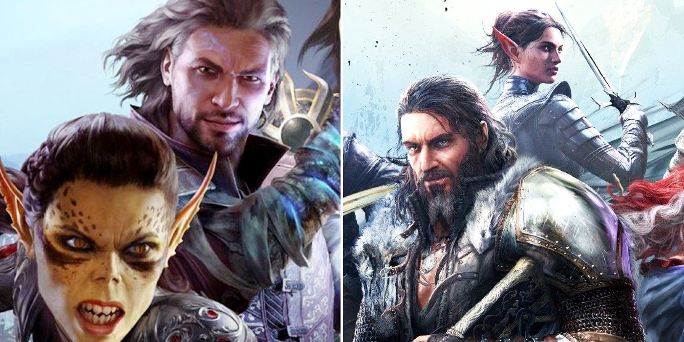 Character art from Baldurs Gate 3 and Divinity Original Sin 2 side-by-side.