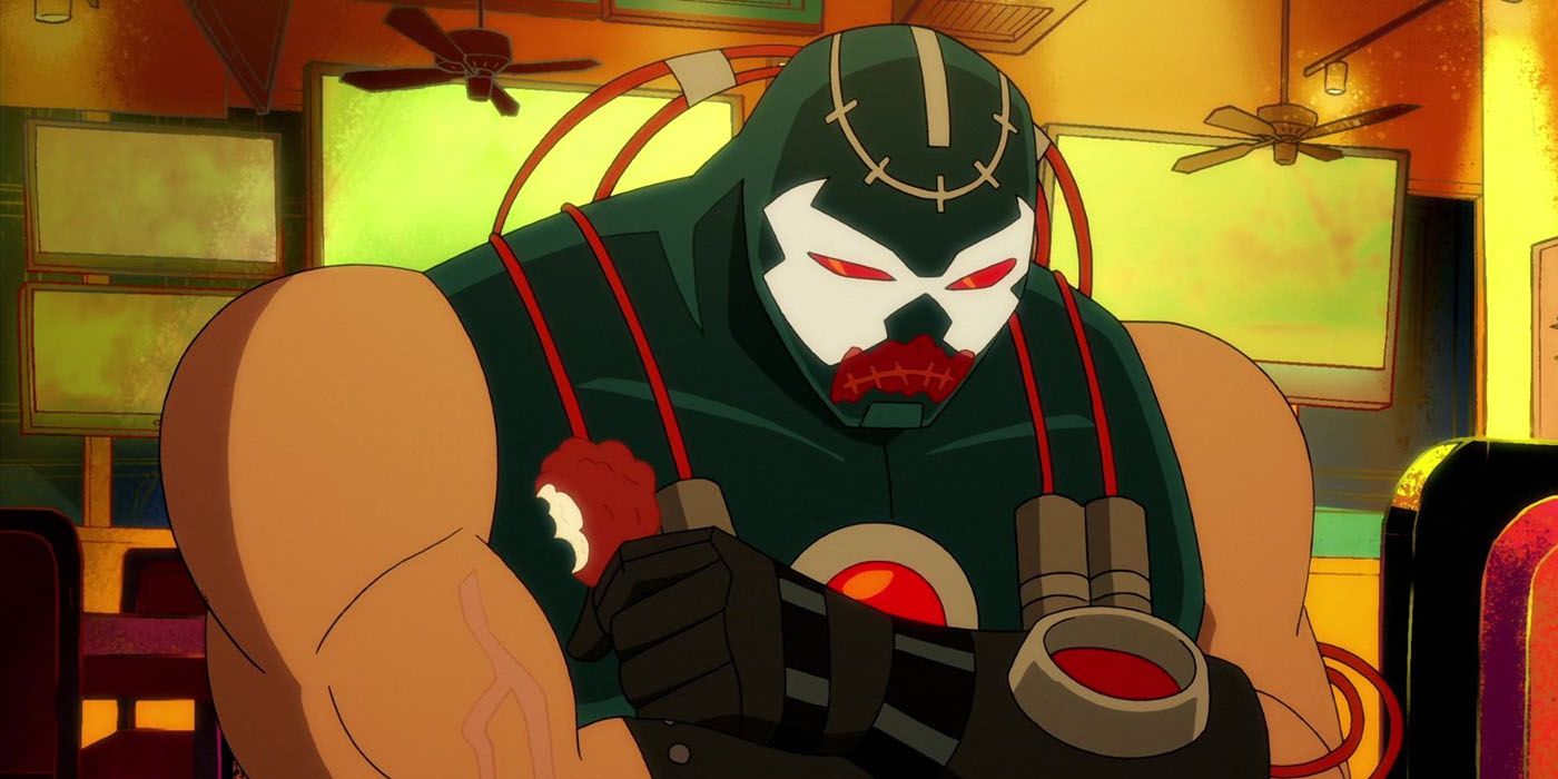 Bane threatens to blow up Gotham Stadium in the Harley Quinn series
