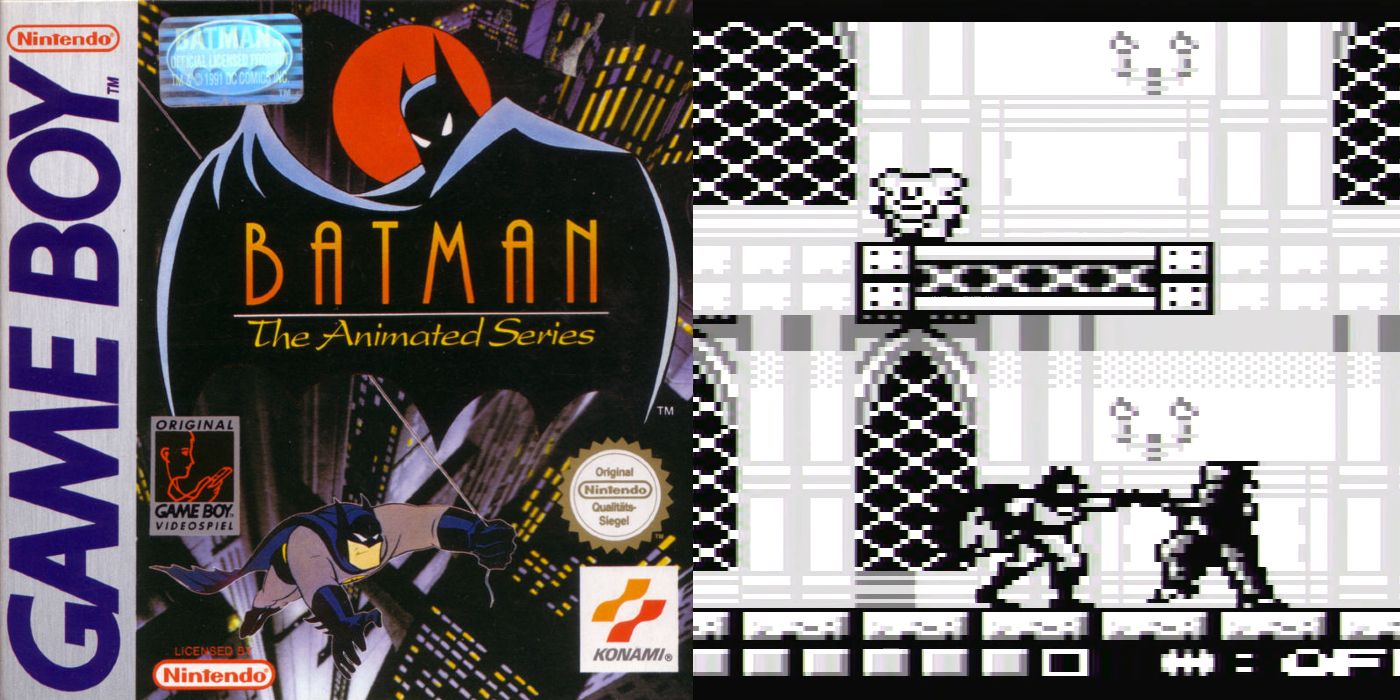 Batman: The Animated Series game cover and screenshot.