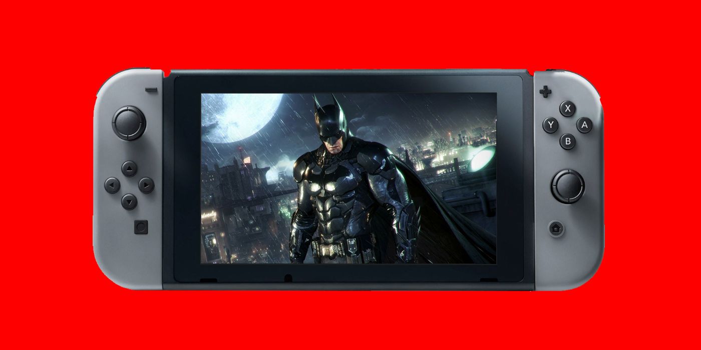 Batman from the Arkham Collection on a Nintendo Switch
