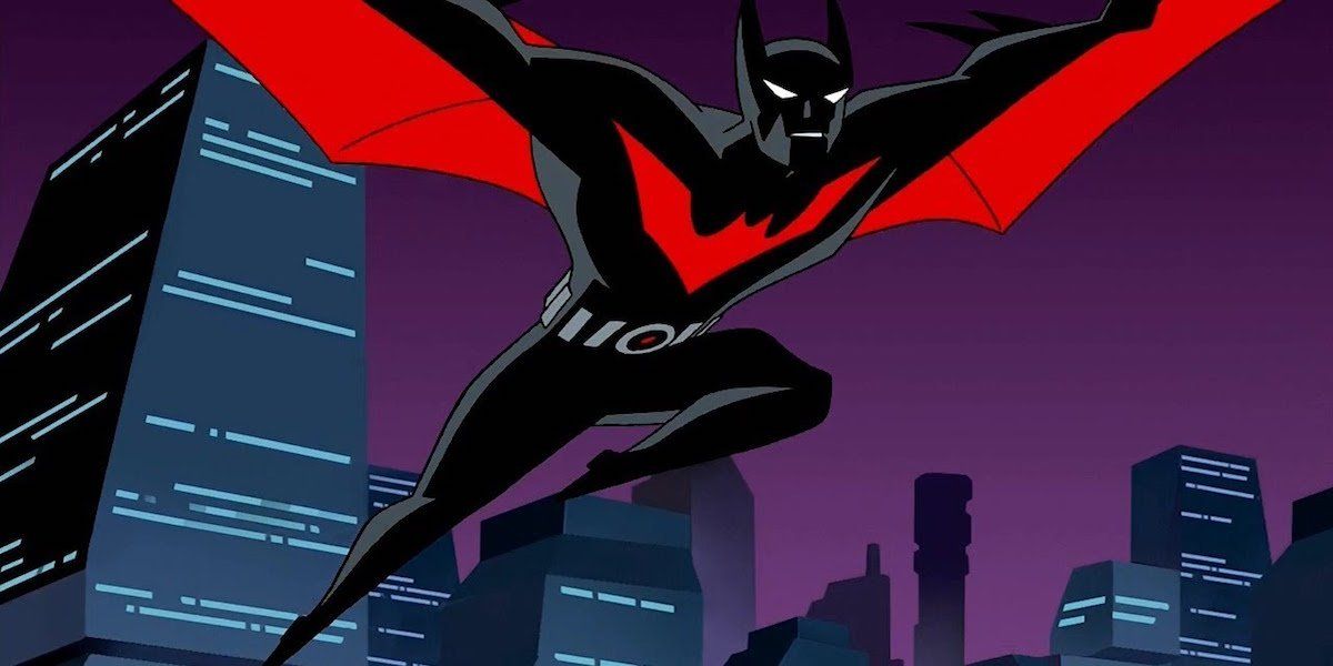 Batman Beyond flies in the city
