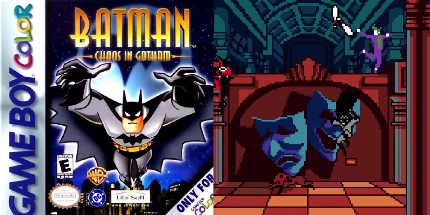 Batman Chaos in Gotham City cover and screenshot.