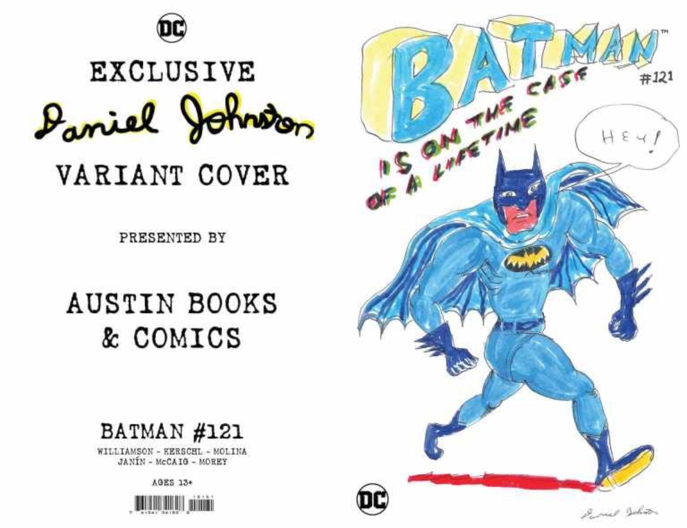 Daniel Johnston Batman Variant cover