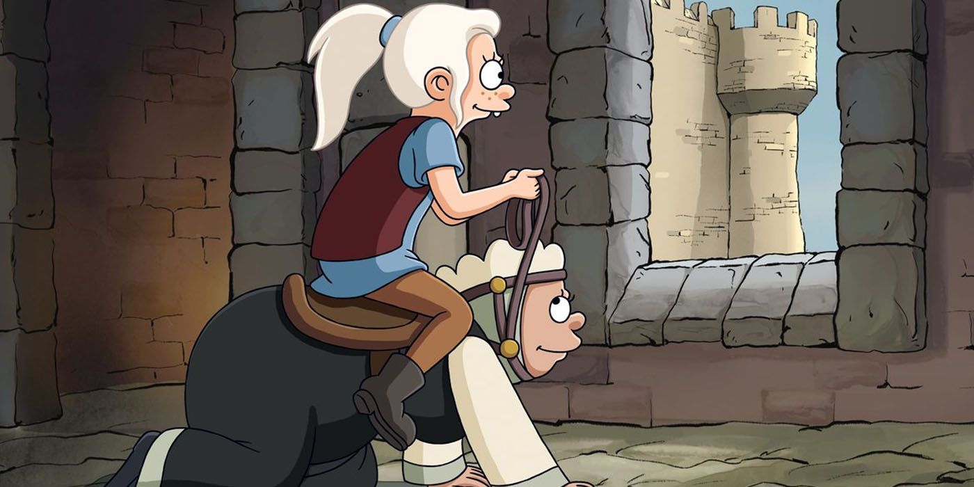 Bean riding Bunty in Disenchantment