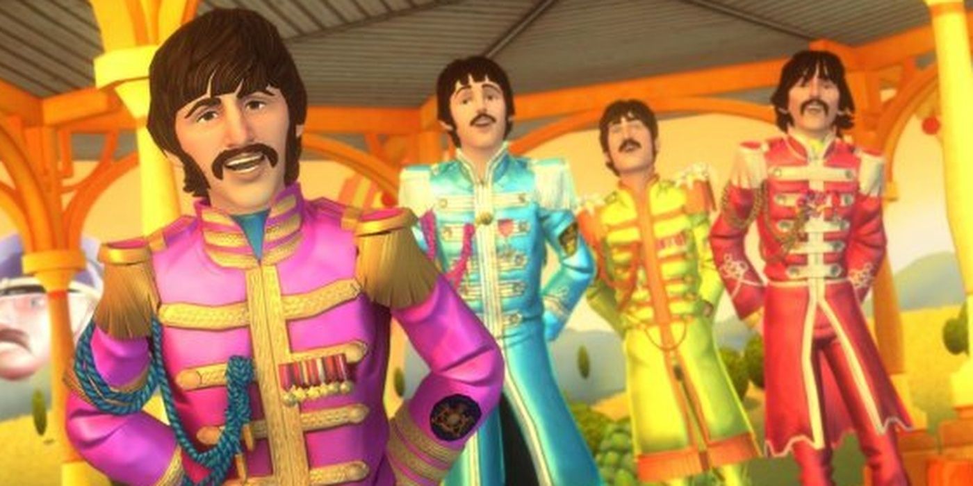 Os Beatles cantam Sgt Pepper em Beatles Rock Band