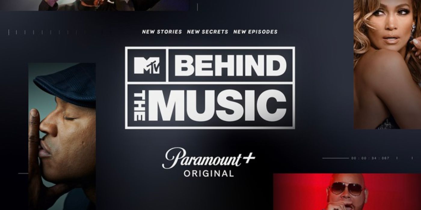 Paramount+ original series Behind The Music title card, featuring new episodes