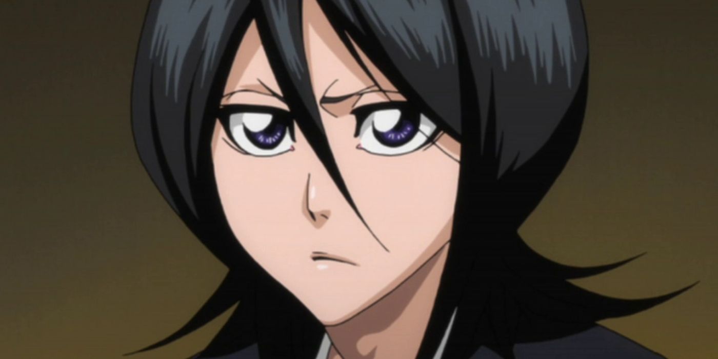 Kuchiki Rukia frowning in Bleach