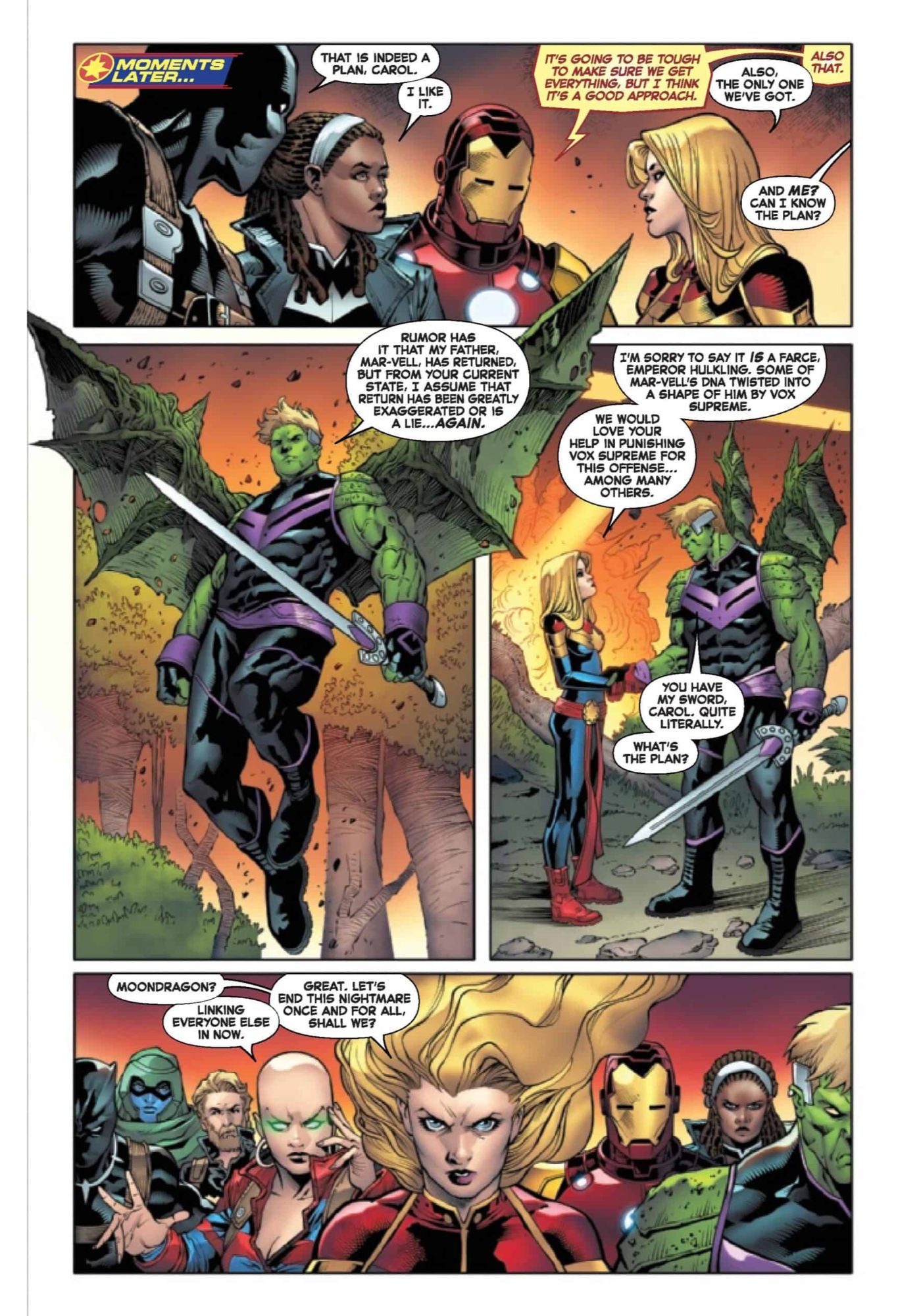 Captain Marvel Unites an Endgame-Level Team in Her New Cosmic Form