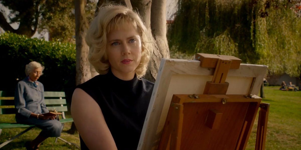 Margaret Keane paints in the park from Big Eyes