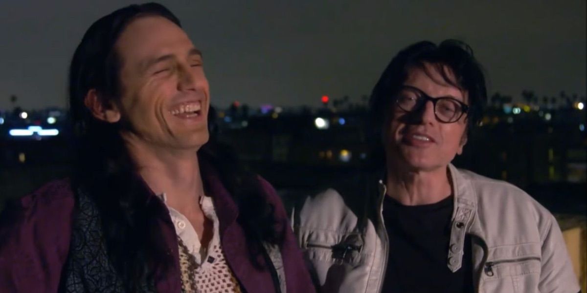 Tommy Wiseau speaks to James Franco in The Disaster Artist 