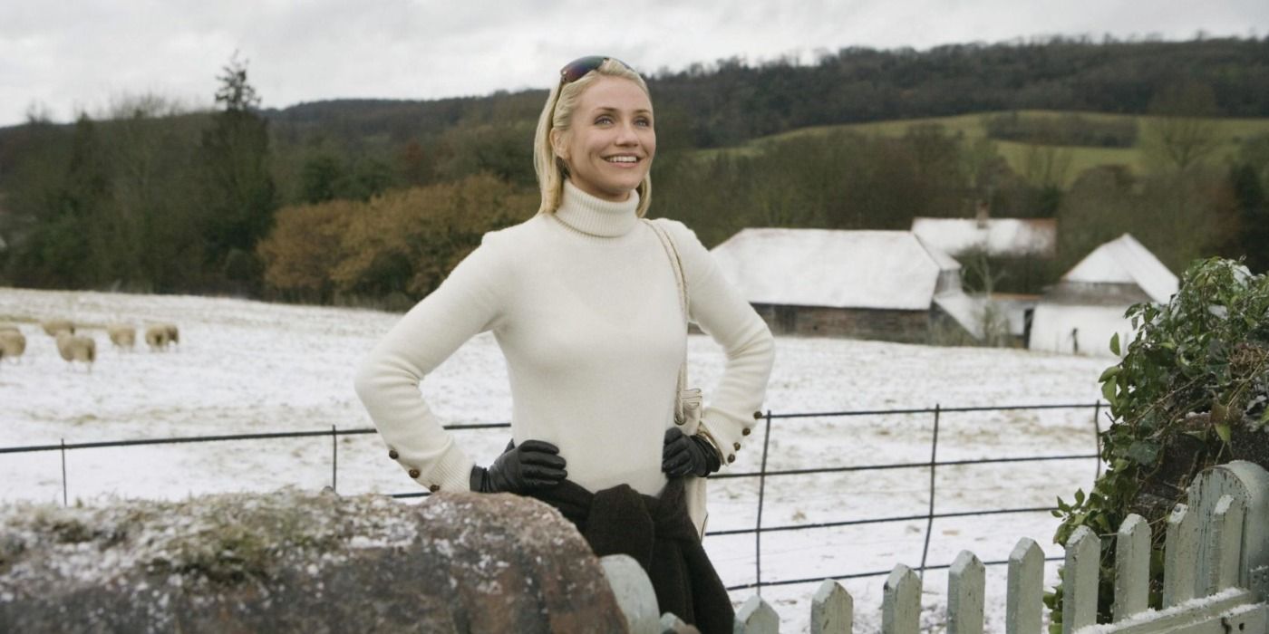 Cameron Diaz as Amanda Woods in the English countryside in The Holiday