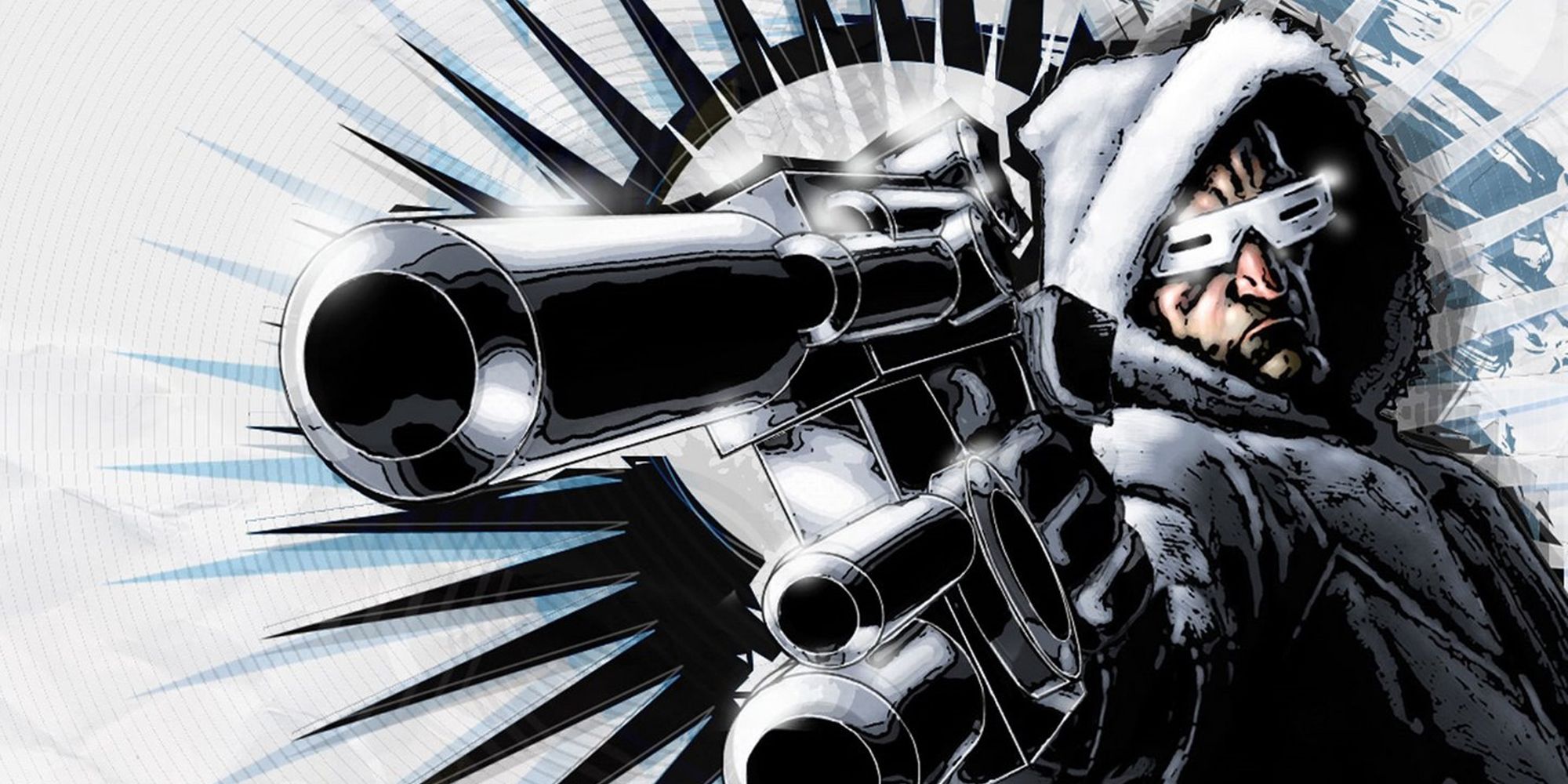 Captain Cold aiming his cold gun in The Flash comics