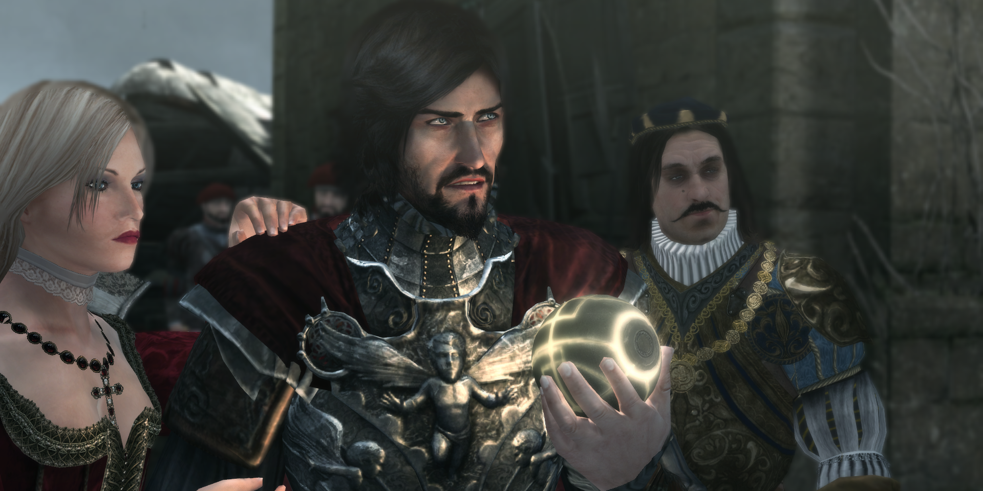 Cesare Borgia with the Apple of Eden in Assassin's Creed Brotherhood