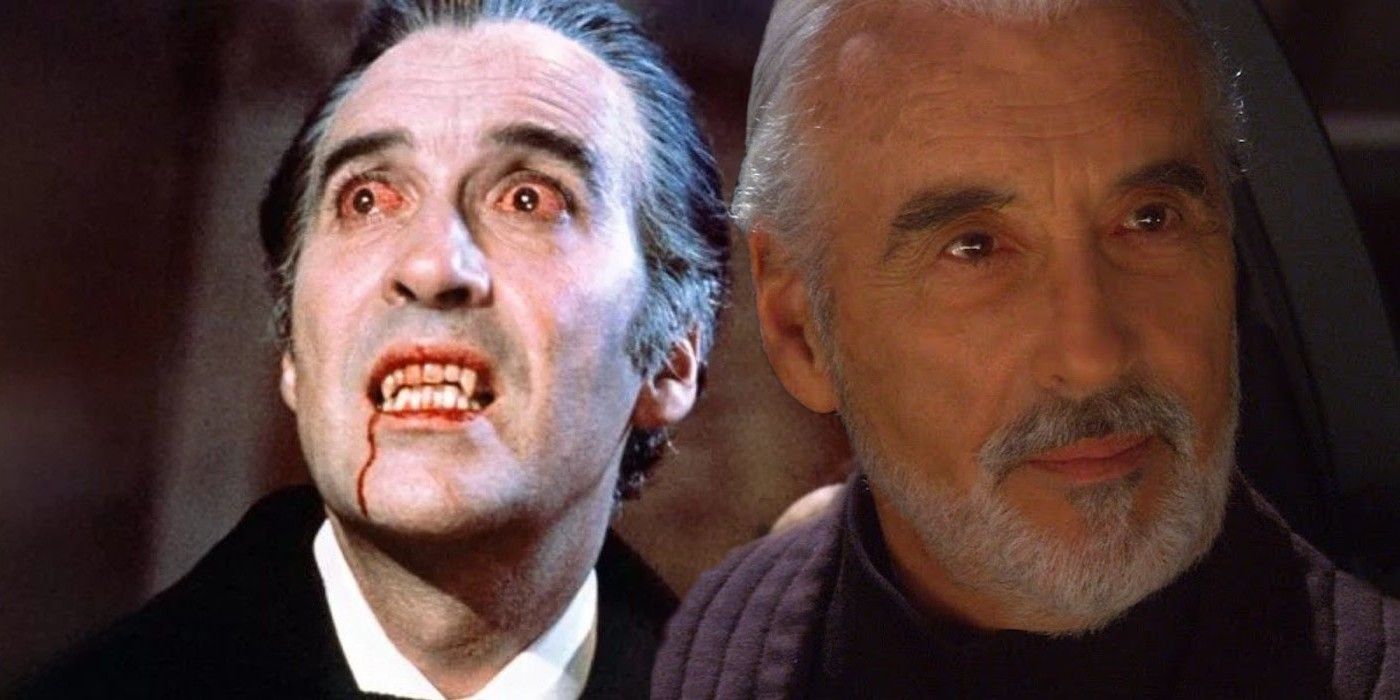 Christopher Lee as Count Dooku and Dracula