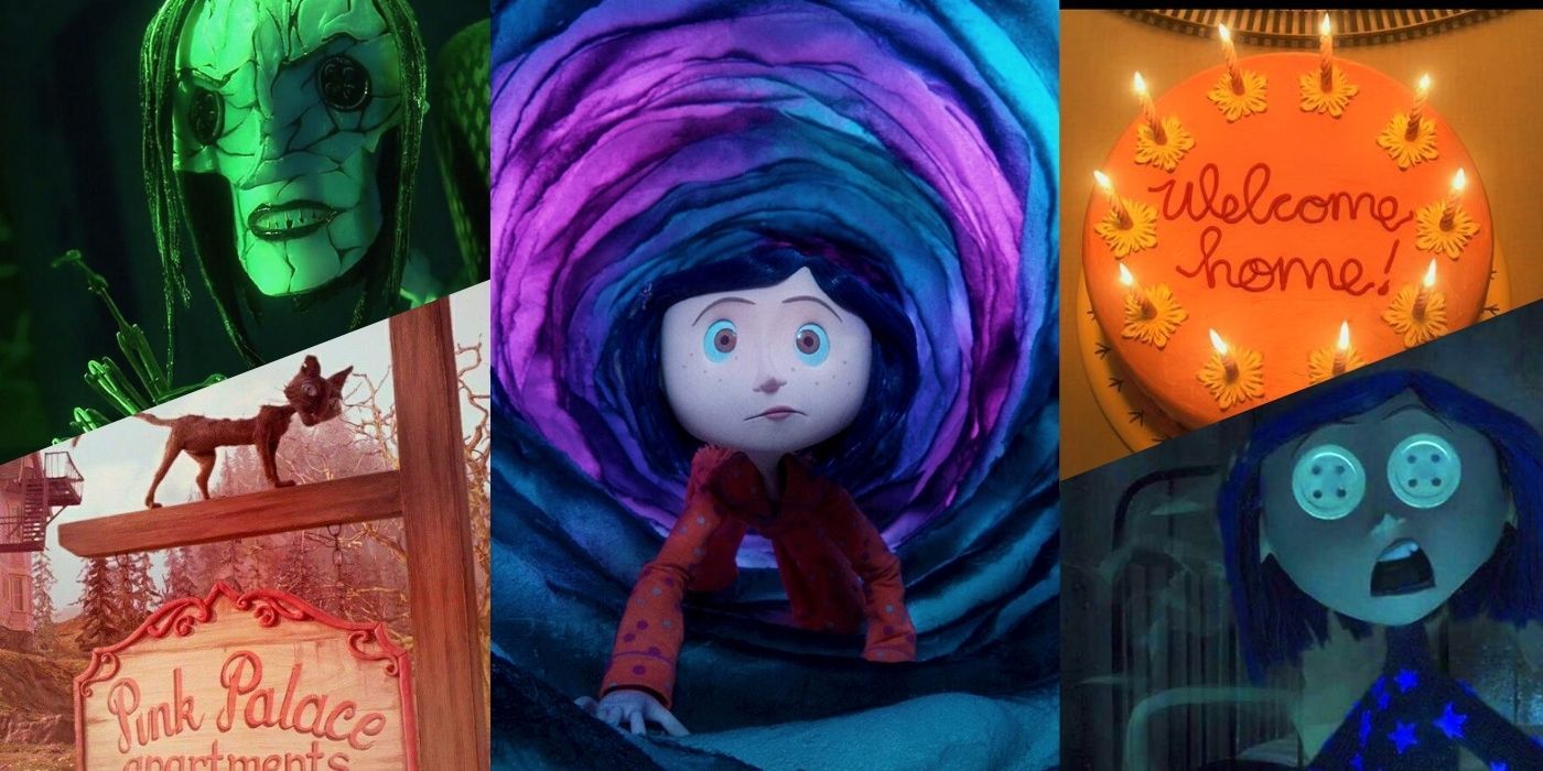 Collage Of Colorful Scenes in Coraline