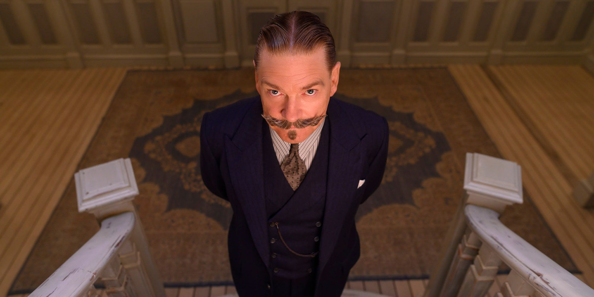 Poirot standing firmly in Death on the Nile