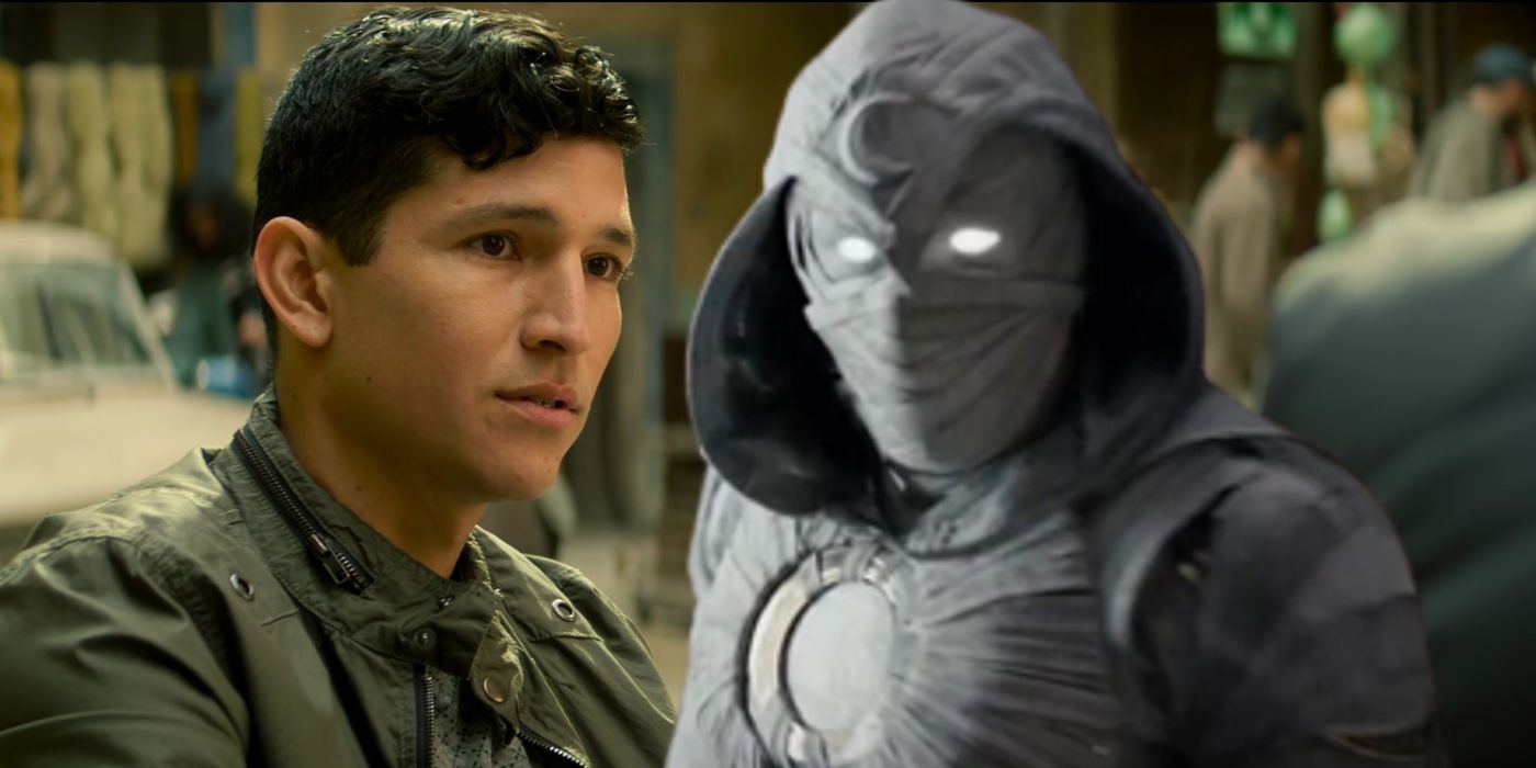 Danny Ramirez as Joaquín Torres with Oscar Isaac as Moon Knight