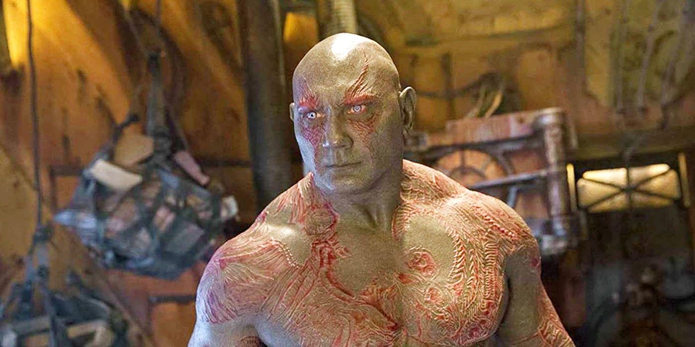 Drax looking serious in Guardians Of The Galaxy
