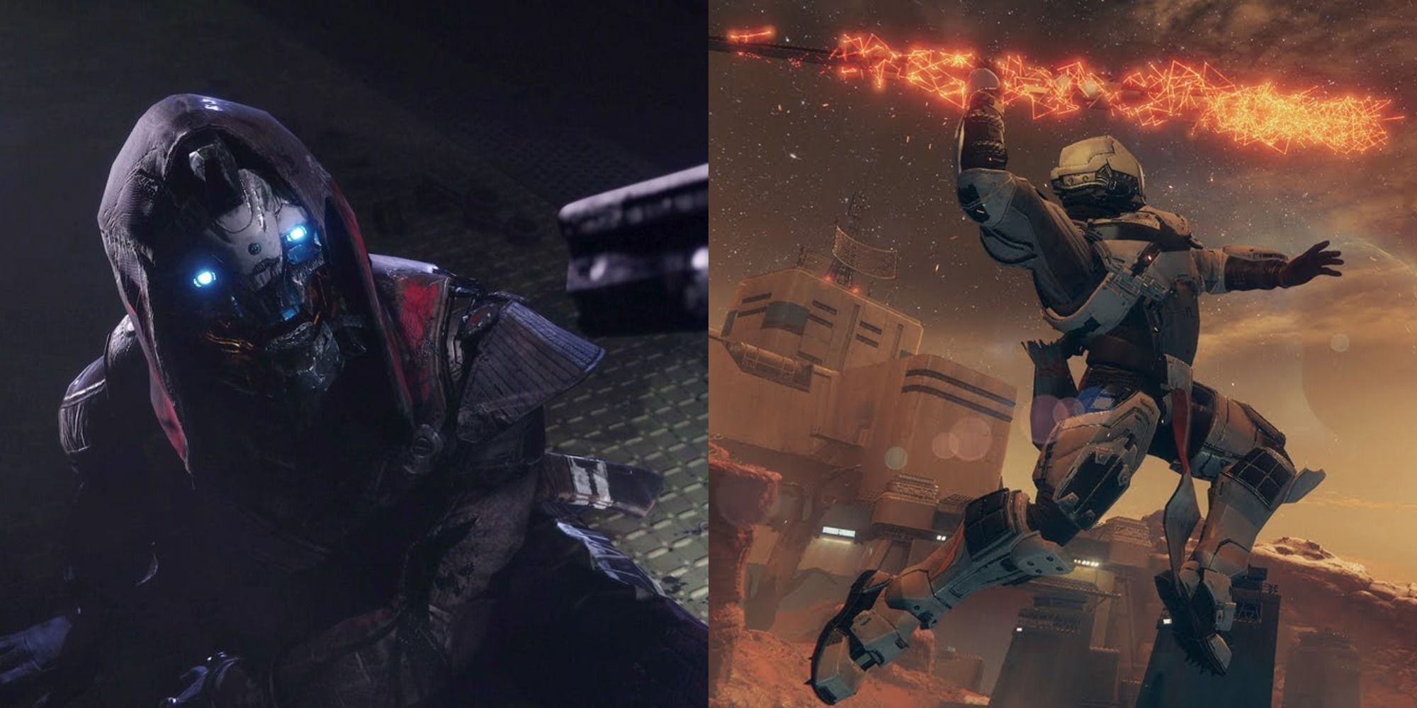 Split image of gameplay from Destiny 2