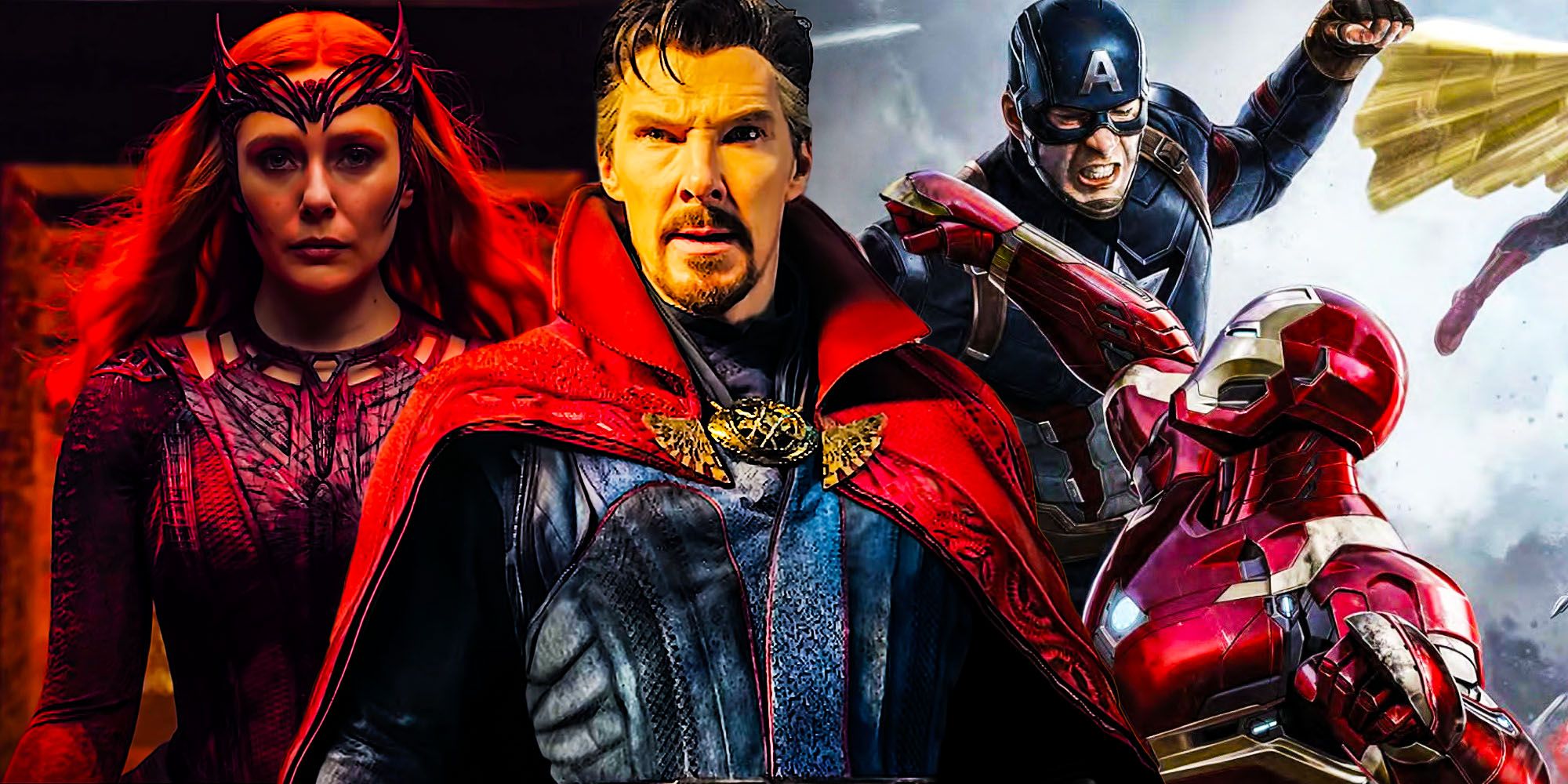 Doctor strange multiverse of madness repeats civil war iron man vs captain america scarlet witch