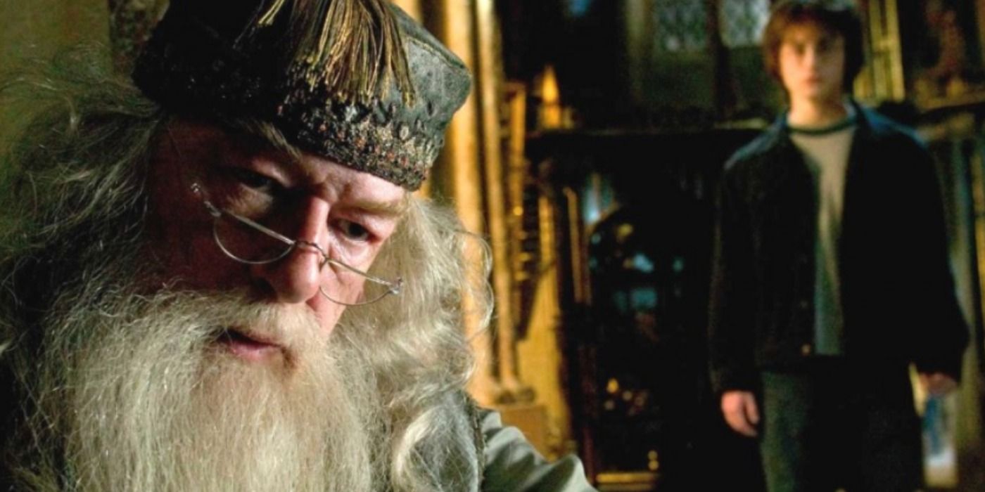 Dumbledore speaks with Harry in The Goblet of Fire