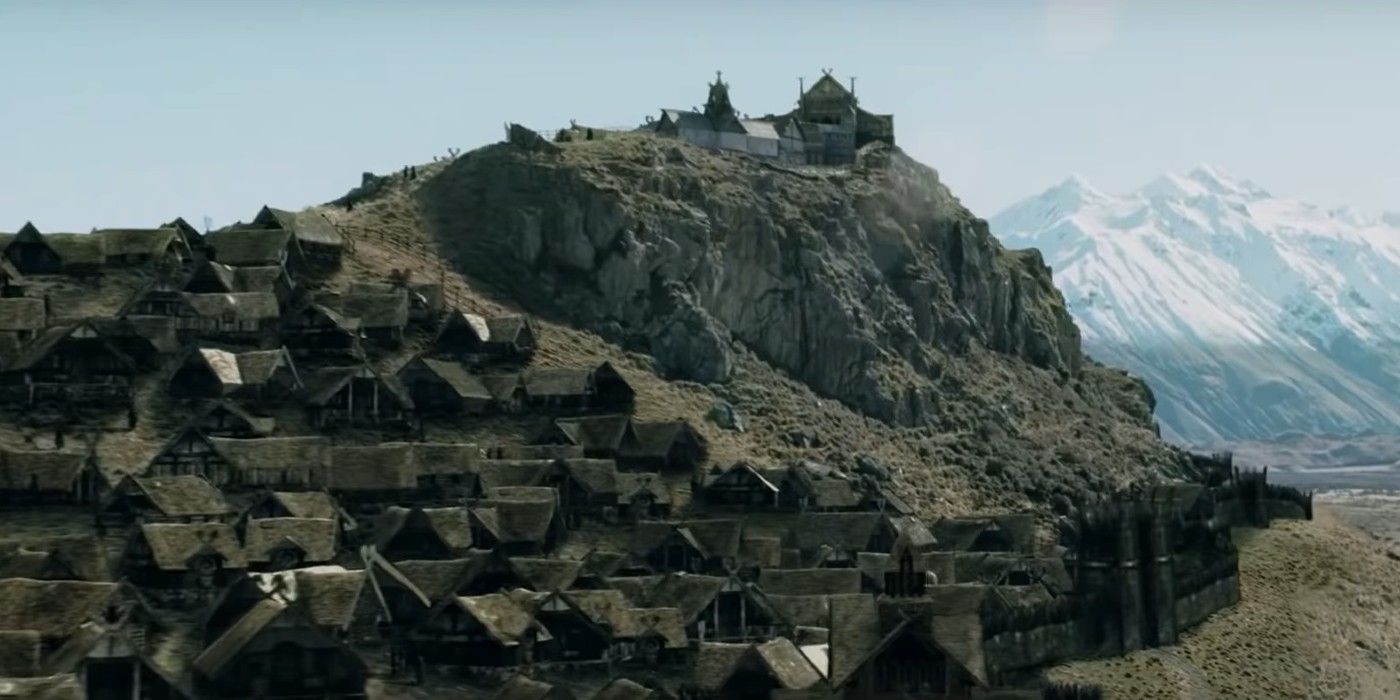 The Rohan town of Edoras in Lord of the Rings