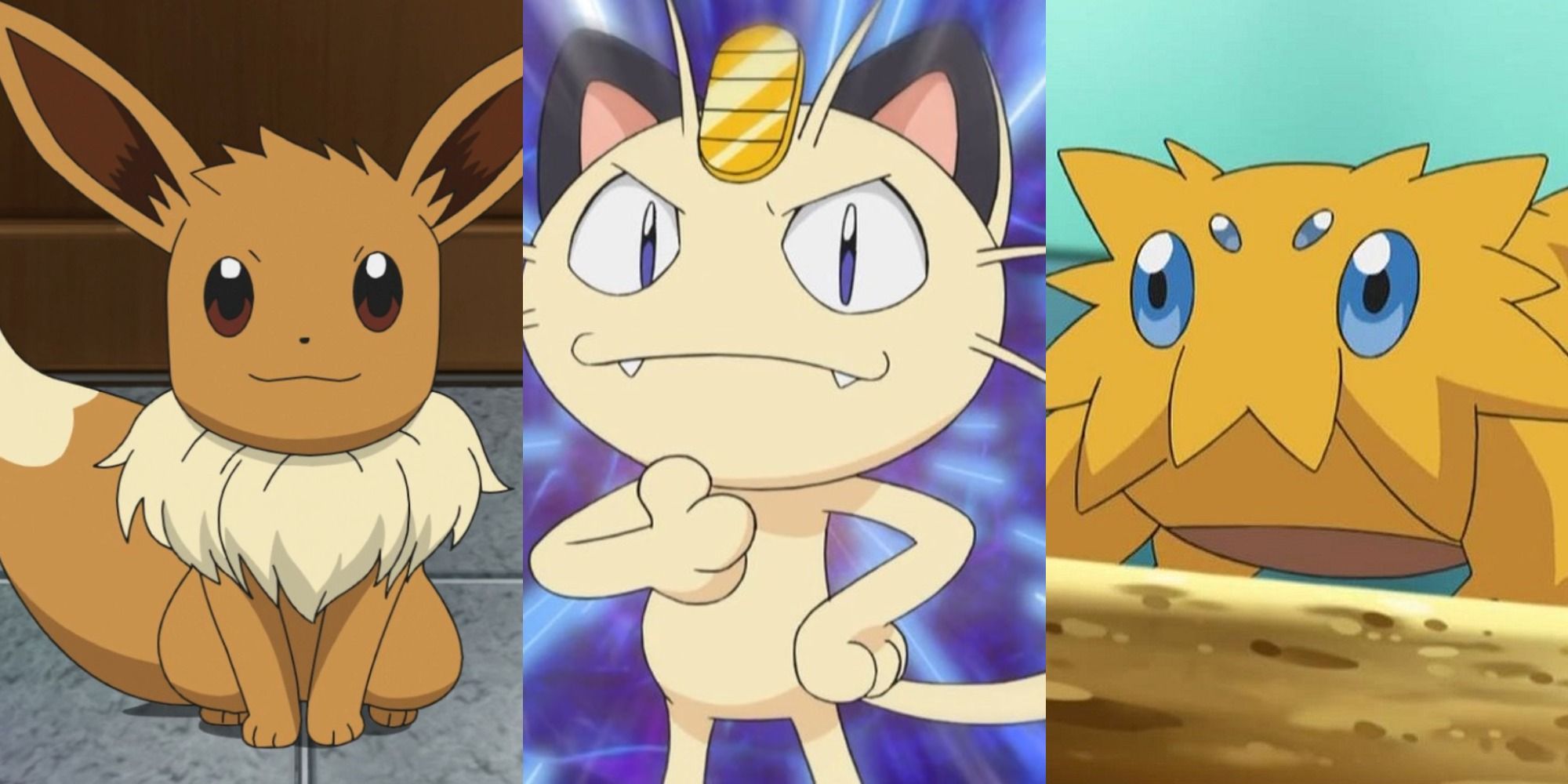 Eevee Meowth and Joltik Pokemon