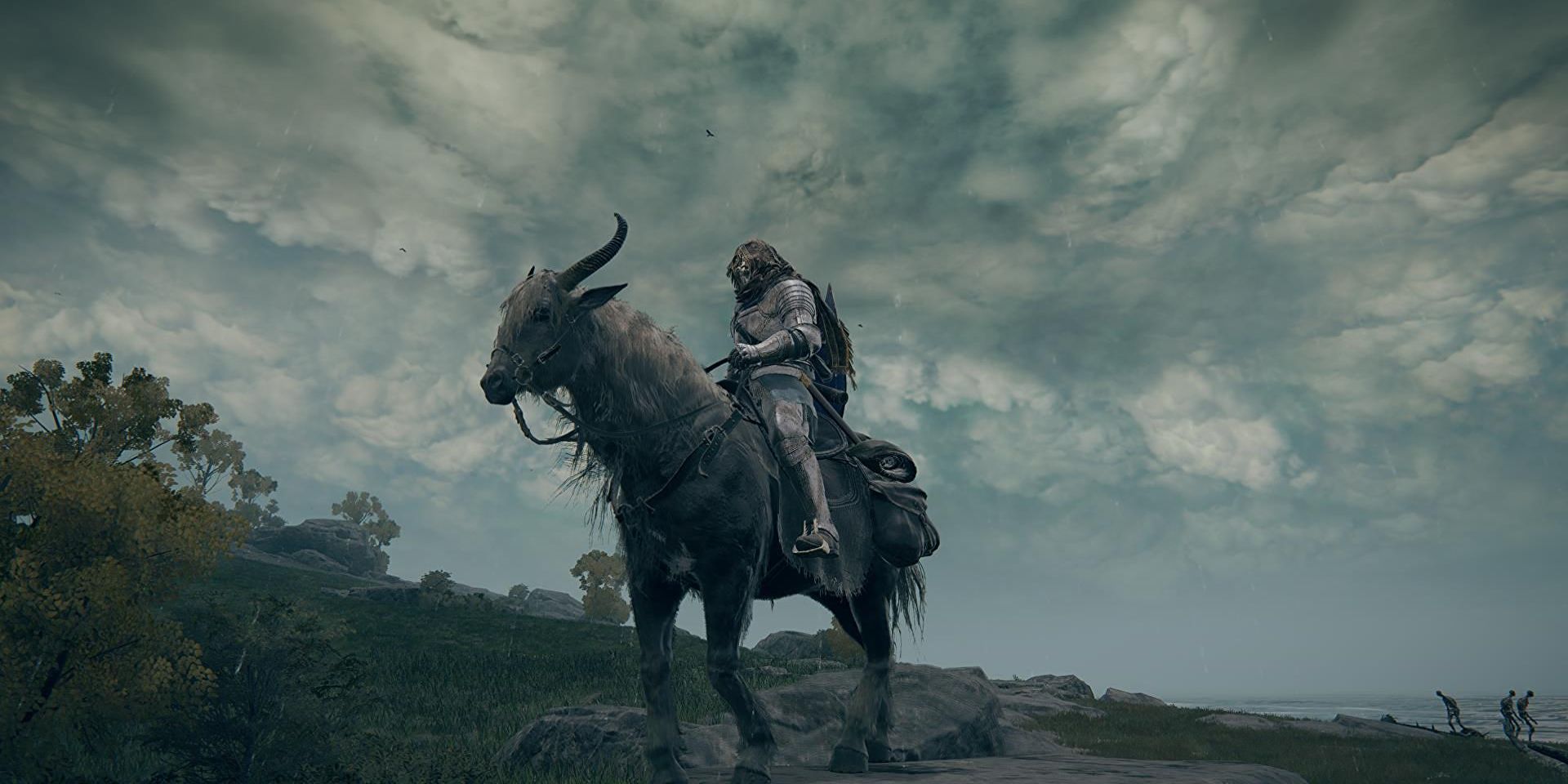 Uma captura de tela do jogador montando Torrent em Elden Ring.