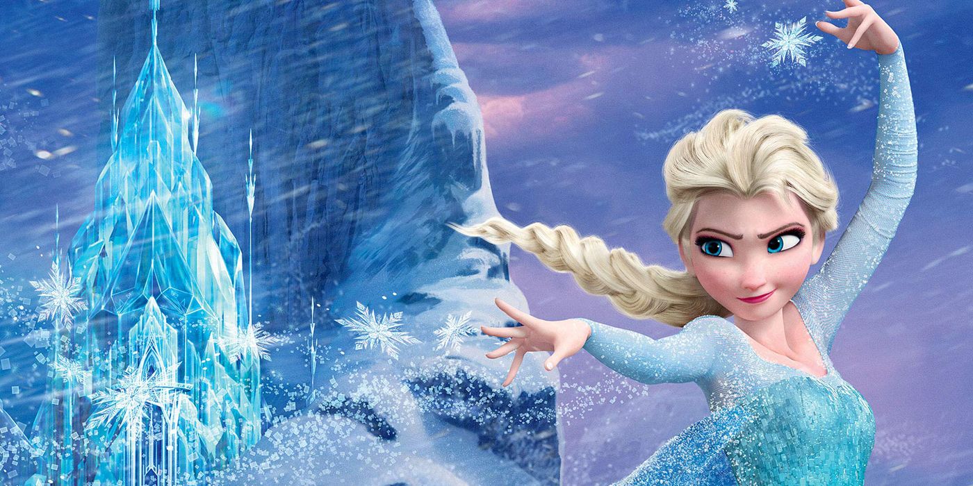 Elsa making ice in Frozen.