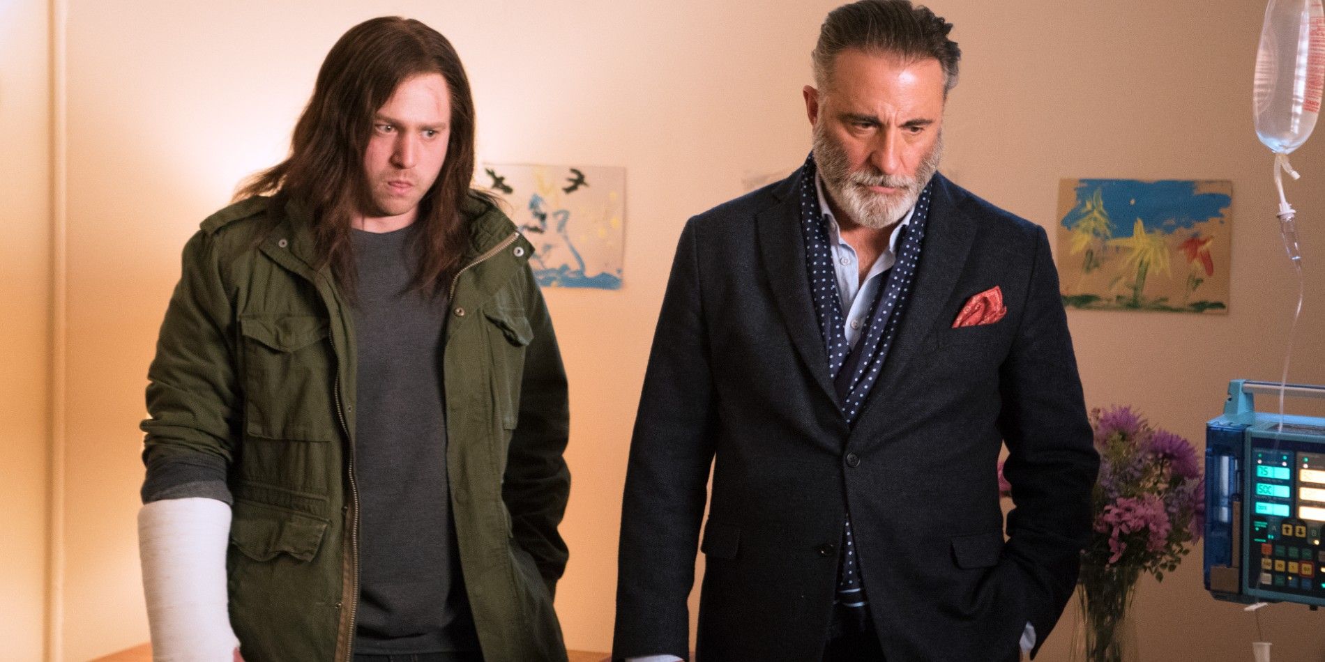 Emory Cohen and Andy Garcia in Big Gold Brick
