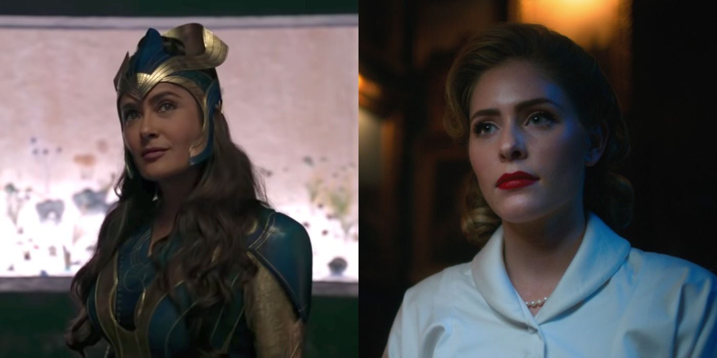 Split image showing Ajak in Eternals and Grace in TUA